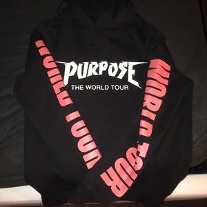 Black Justin Bieber Purpose tour hoodie
